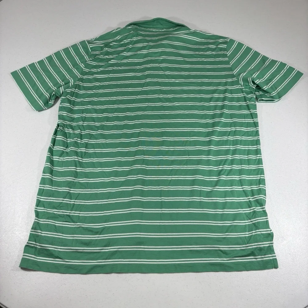 Polo Golf Ralph Lauren Vintage Lisle Pocket Polo Shirt Green/White Stripe XXL